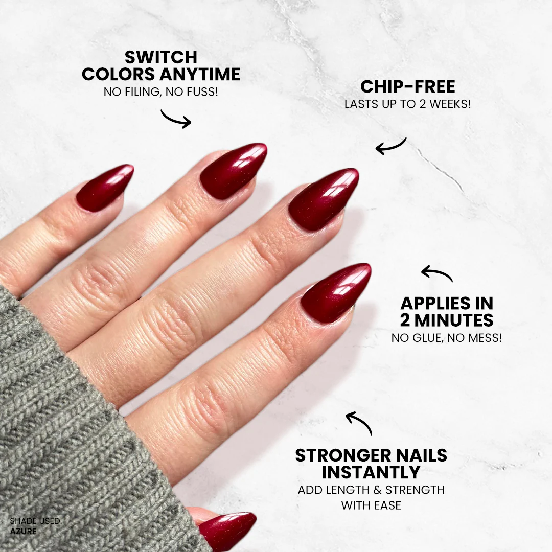 Crimson Romance - Oval Medium - Sustainable Nails - Image 6