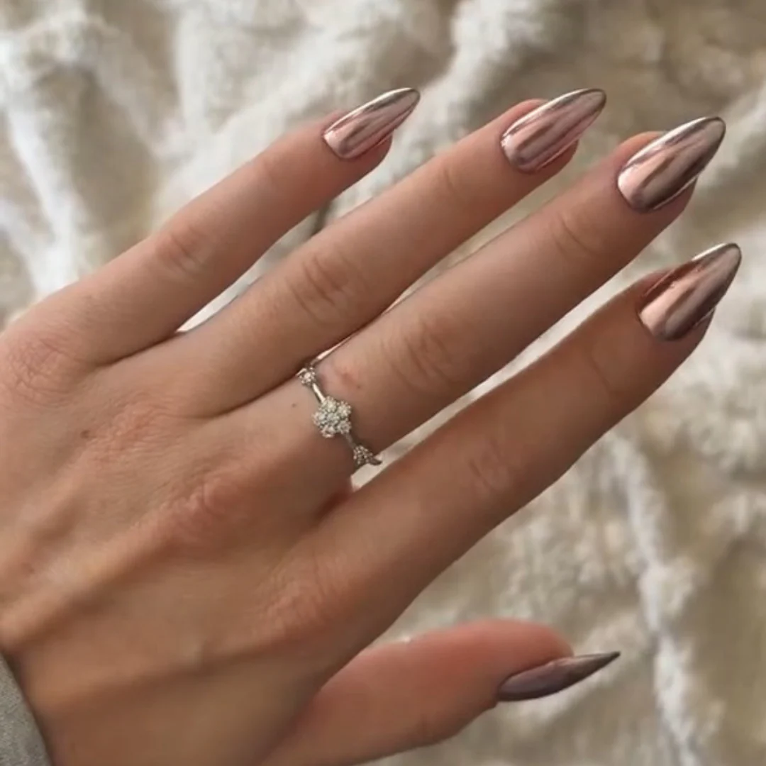Dusty Rose - Metallic Nail Powder - Image 3