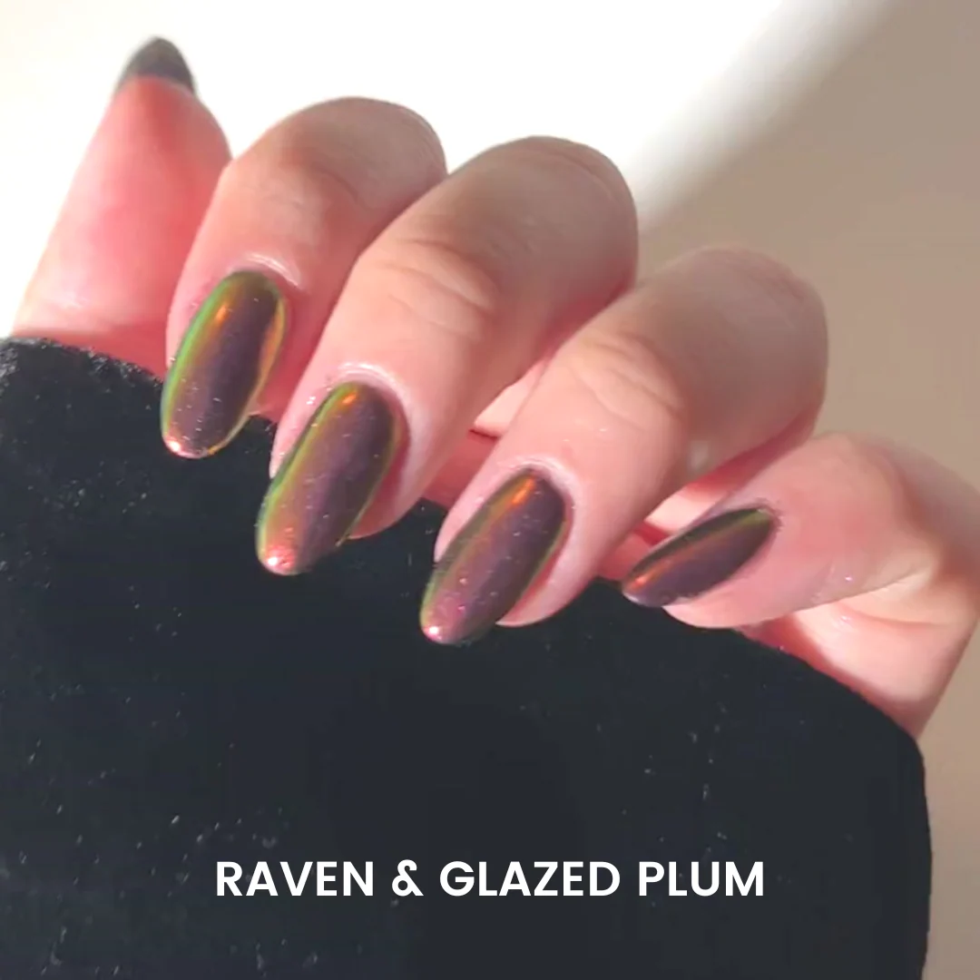 Glazed Plum - Metallic Nail Powder - Image 3