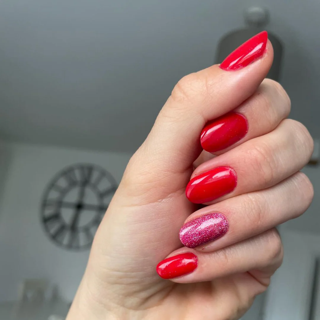 Luminous Red - Matte Neon Nail Powder - Image 5