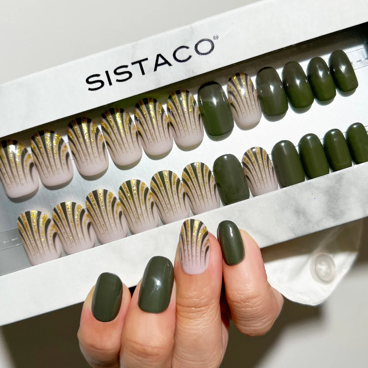 Night Blaze - Oval Sustainable Nails - Image 3