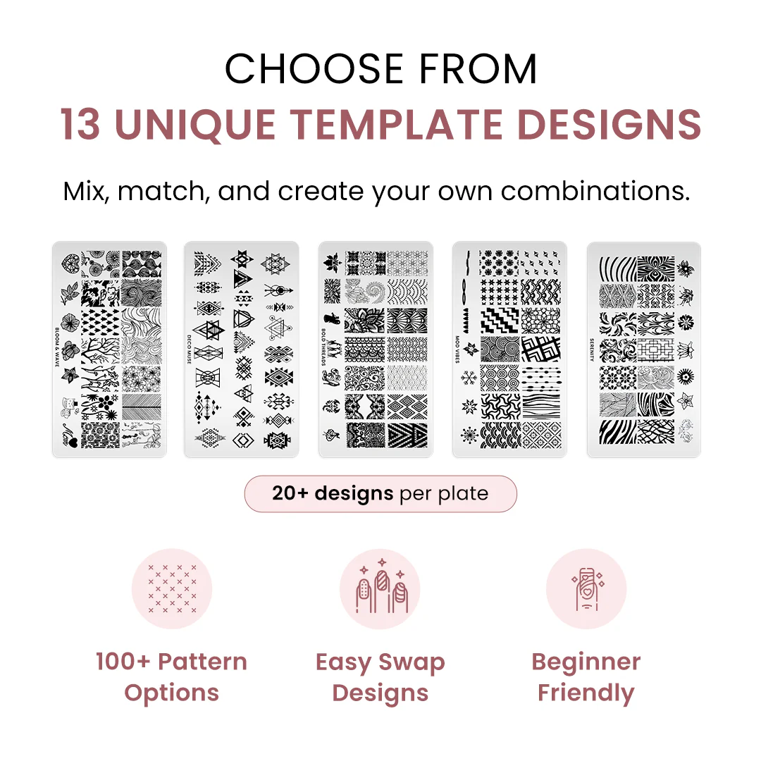 Pattern Press Nail Stamping Kit - Image 2