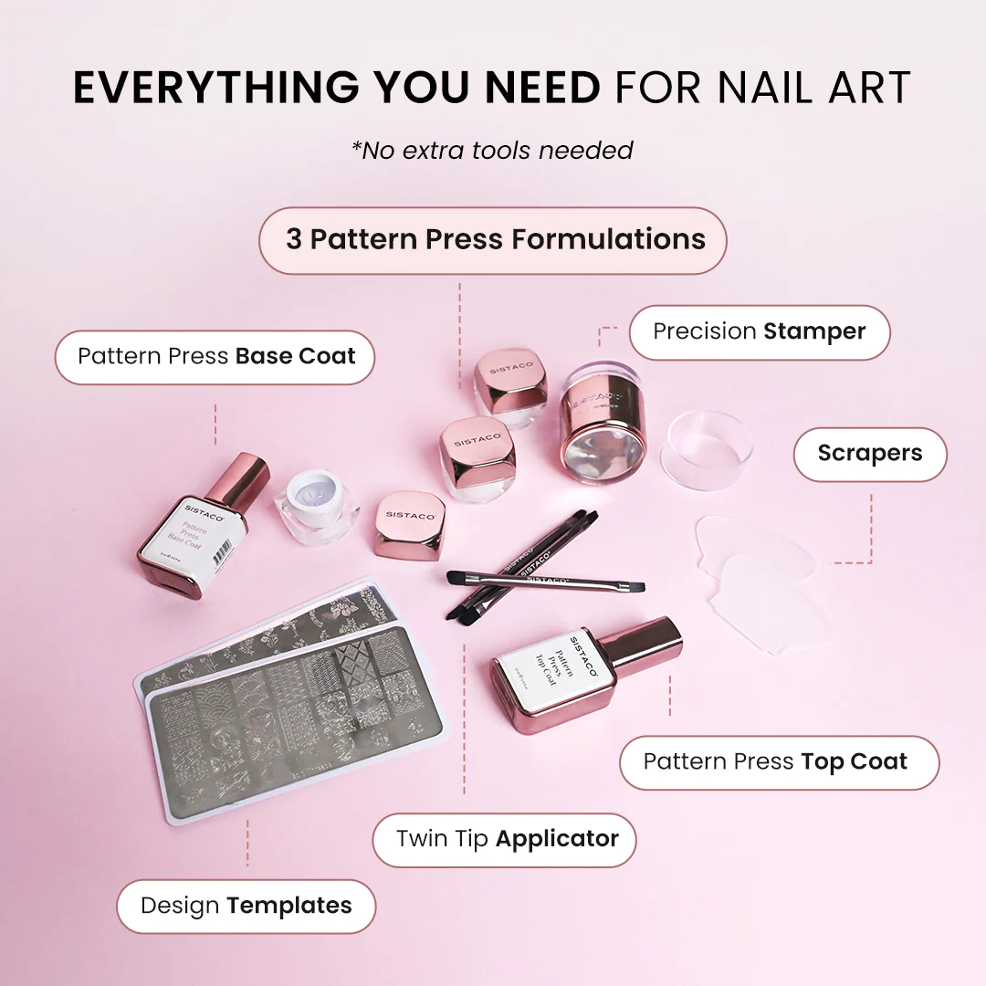 Pattern Press Nail Stamping Kit - Image 4