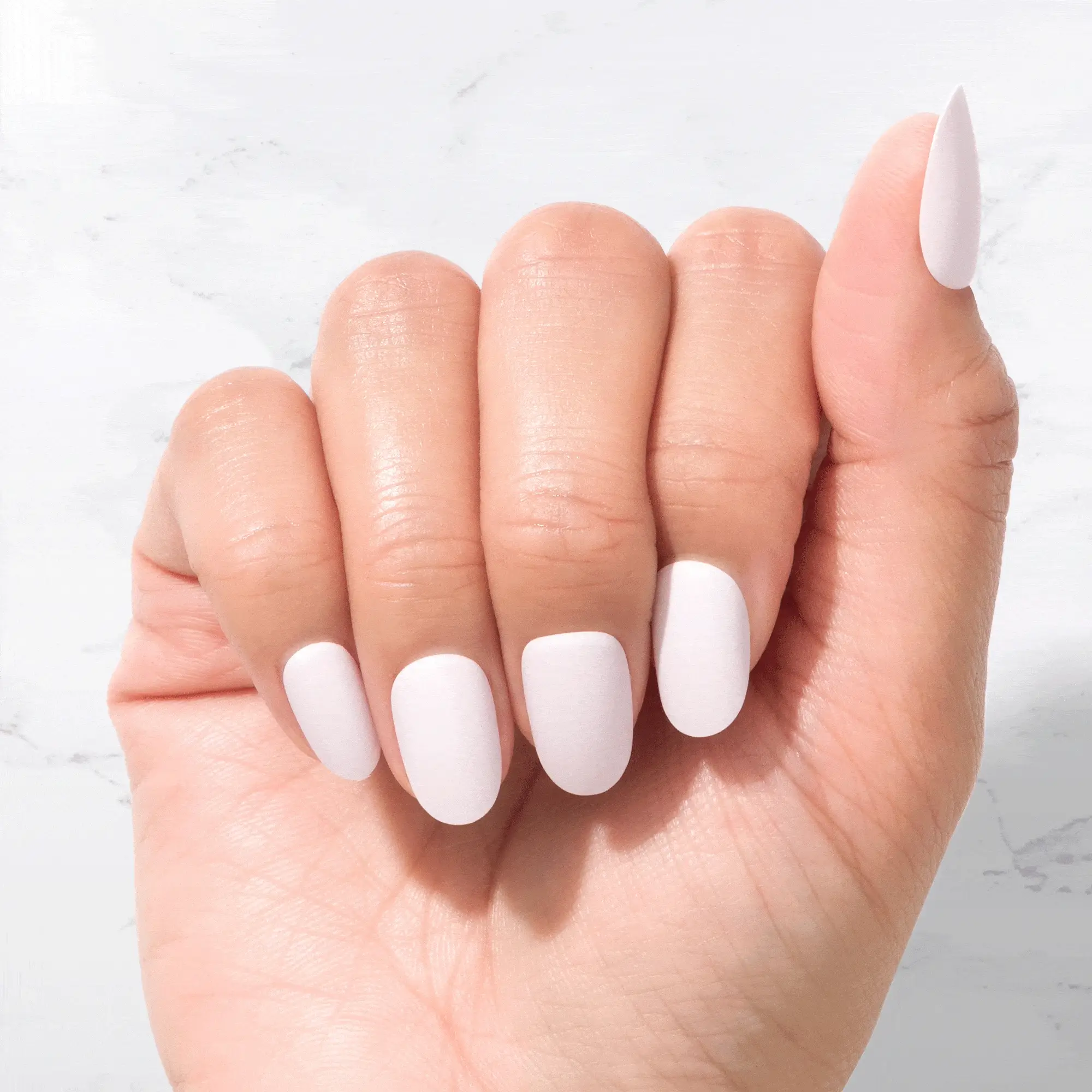 Pink Tint - Oval Sustainable Nails - Image 3