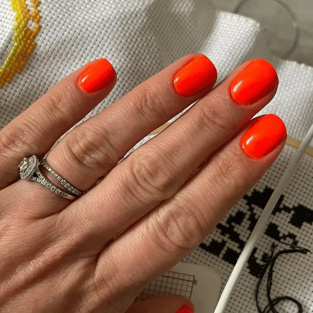 Vibrant Orange - Matte Neon Nail Powder - Image 7