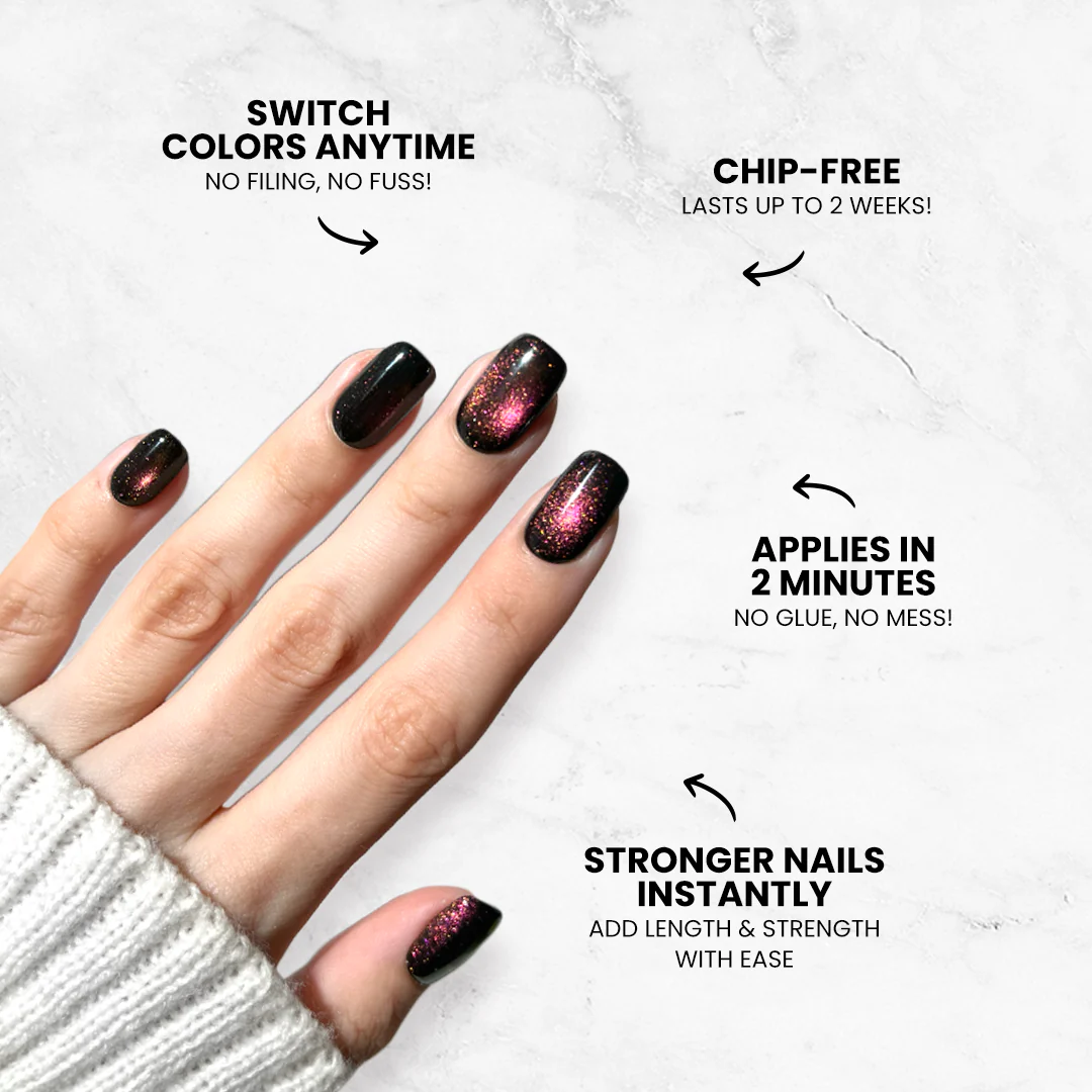 Lavender Strata - Almond Sustainable Nails - Image 4